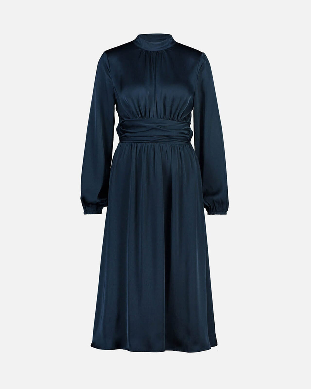 FLOYD Midikjole Aliba Satin - Navy