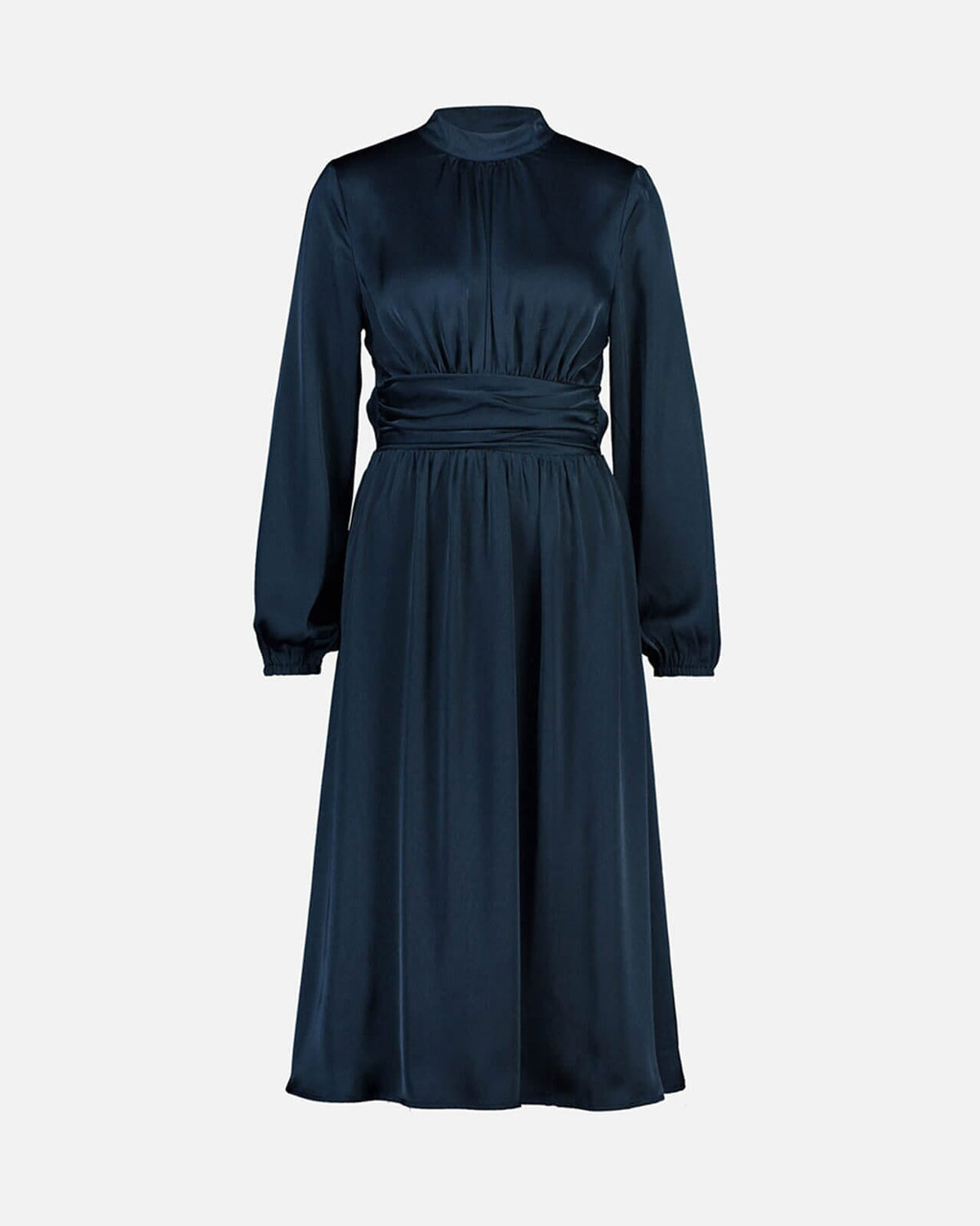 FLOYD Midikjole Aliba Satin - Navy