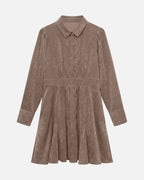 VERO MODA Skjortekjole Ane LS Short Shirt - Fossil