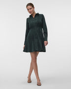 VERO MODA Skjortekjole Ane LS Short Shirt - Scarab