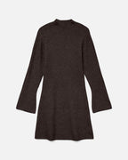 VERO MODA Strikkekjole Lina LS High Neck Short Knit - Chocolate Torte