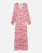VERO MODA Maxikjole Maude LS V-neck - Pink Marshmallow/ Camellia Rose
