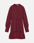 VERO MODA Kjole Birdia LS High Neck Short - Biking Red
