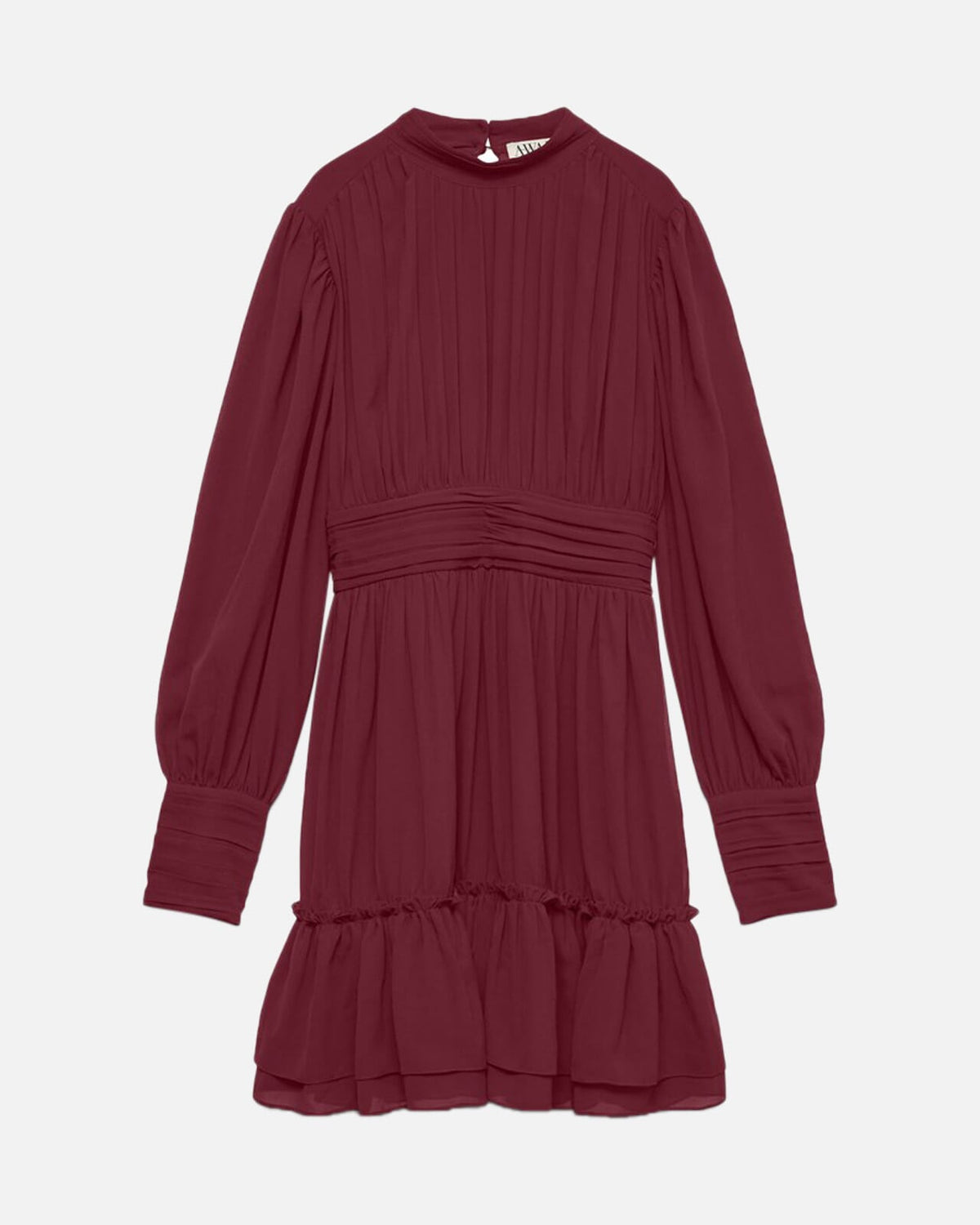 VERO MODA Kjole Birdia LS High Neck Short - Biking Red