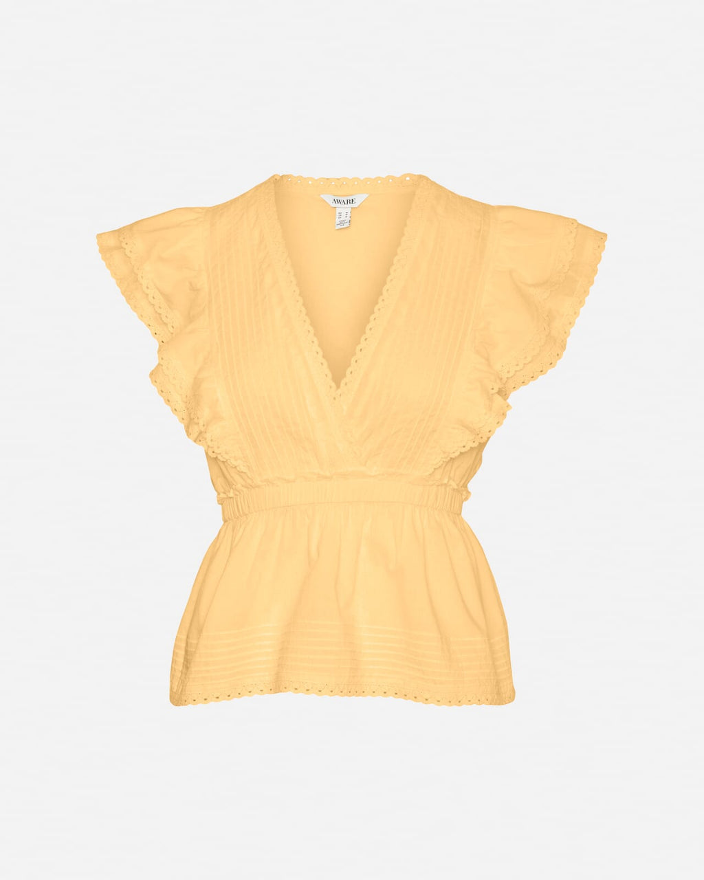 VERO MODA Topp Norden SL V-neck - Golden Haze