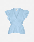 VERO MODA Topp Norden SL V-neck - Ice Water