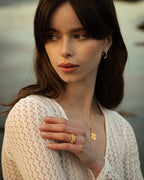 Emilia By Bon Dep Ring Hammered Ring 52 - Gold