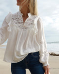 FLOYD Bluse Demi Wave - Offwhite