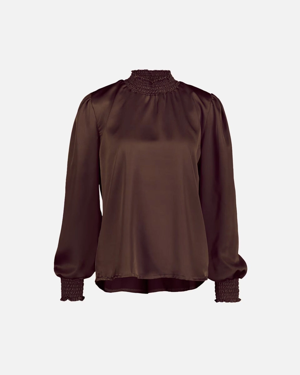 FLOYD Bluse Juliet Satin - Dark Brown