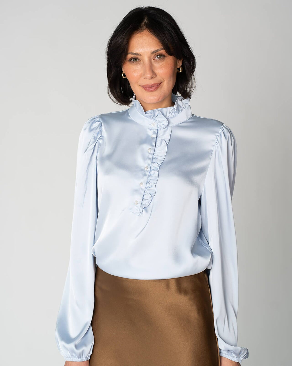 FLOYD Bluse Vanda Satin - Regatta Blue