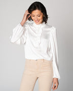 FLOYD Bluse Vanda Satin - Offwhite