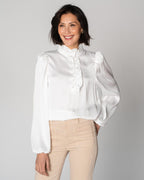 FLOYD Bluse Vanda Satin - Offwhite