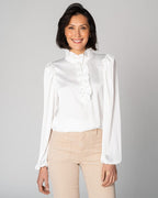 FLOYD Bluse Vanda Satin - Offwhite