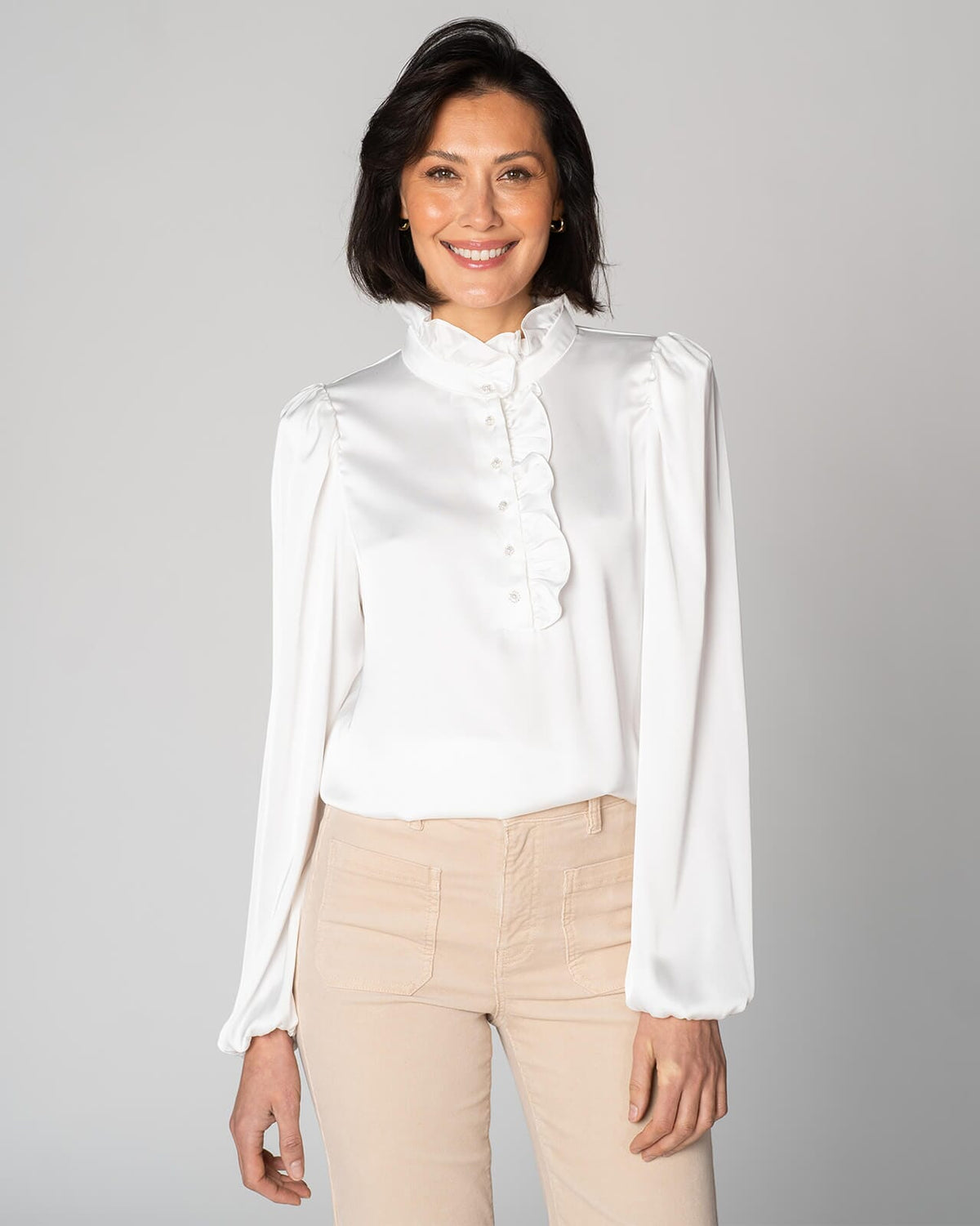 FLOYD Bluse Vanda Satin - Offwhite