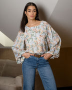 FLOYD Bluse Kimala Viola - Light Blue