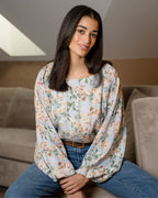 FLOYD Bluse Kimala Viola - Light Blue