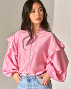 FLOYD Bluse Lolita Uni - Rose Petal