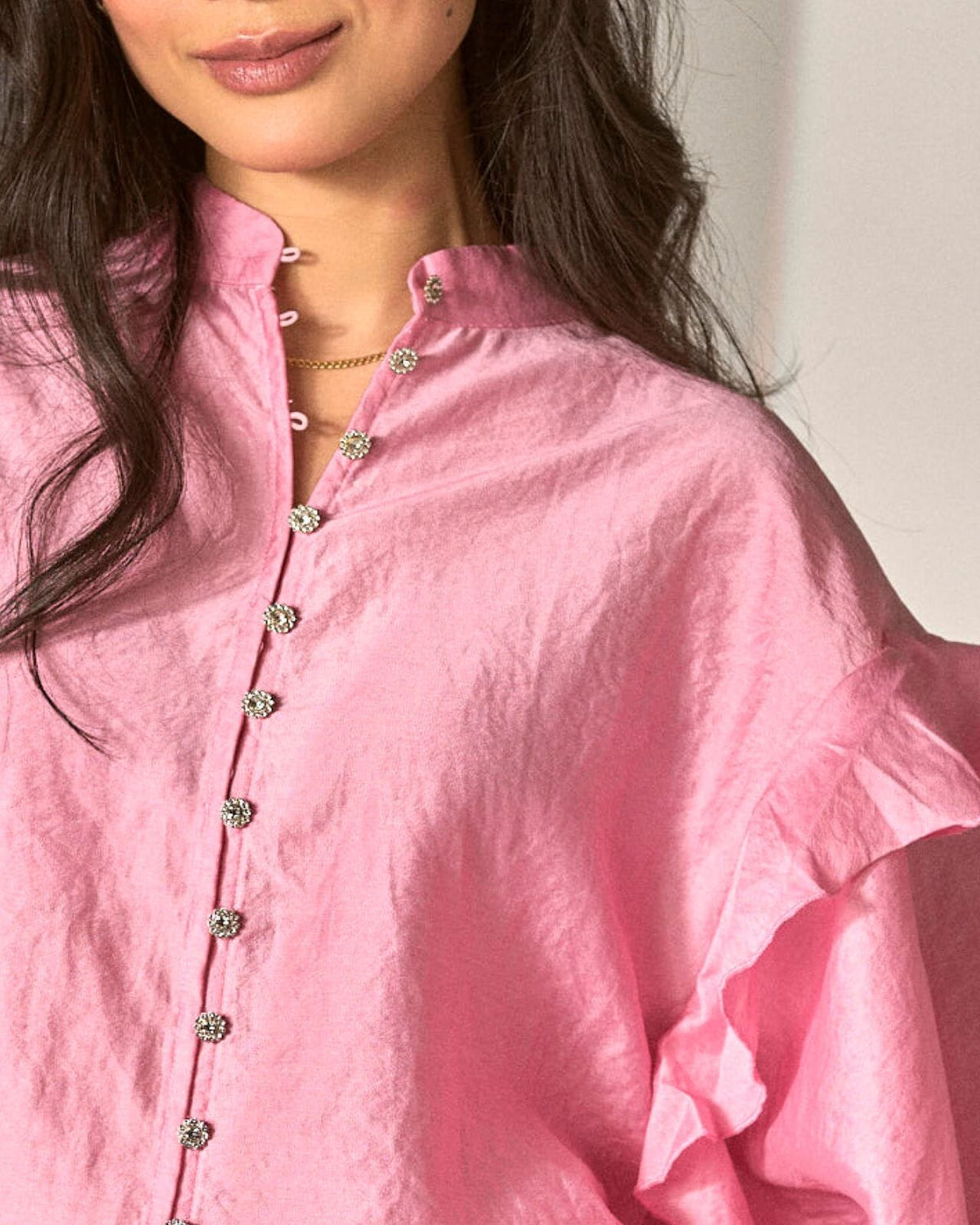 FLOYD Bluse Lolita Uni - Rose Petal