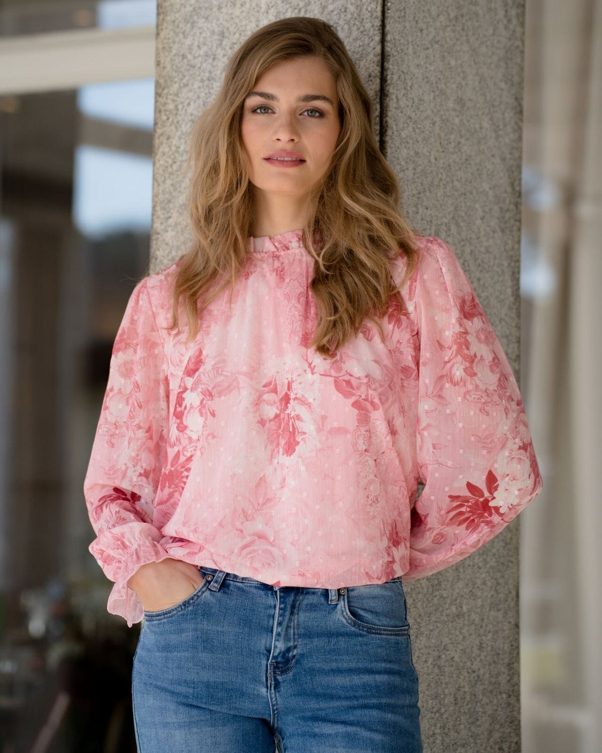 FLOYD Bluse Nerissa Lara - Rose Petal