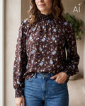 FLOYD Bluse Juliet Elsy - Dark Brown