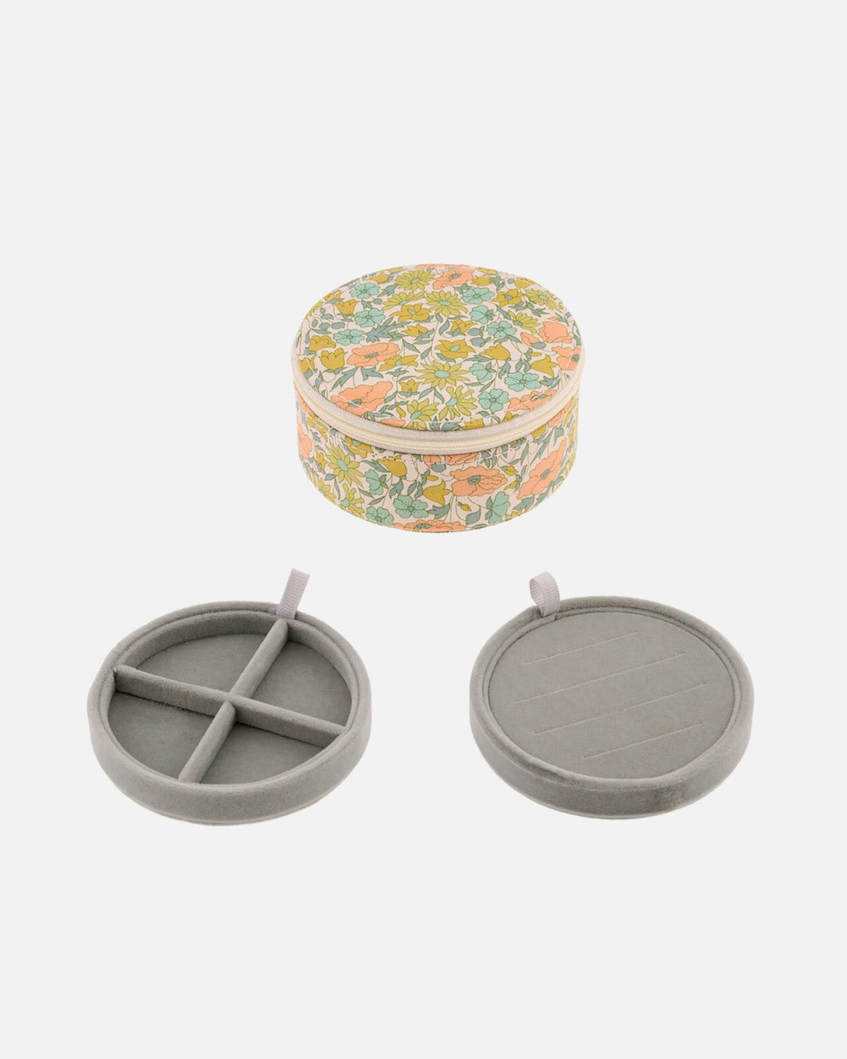 Bon Dep Smykkeskrin Round - Liberty Poppy/ Daisy Pastel
