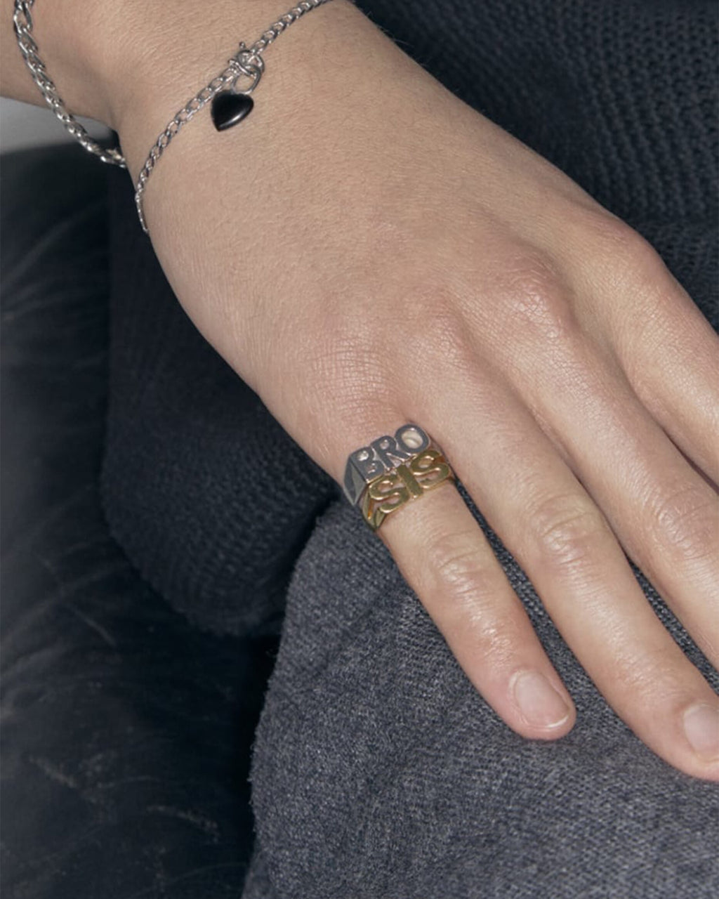 Maria Black Ring Bro - Silver HP