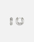 ORELIA Øreringer Chubby Intertwined Hoop Silver - Silver