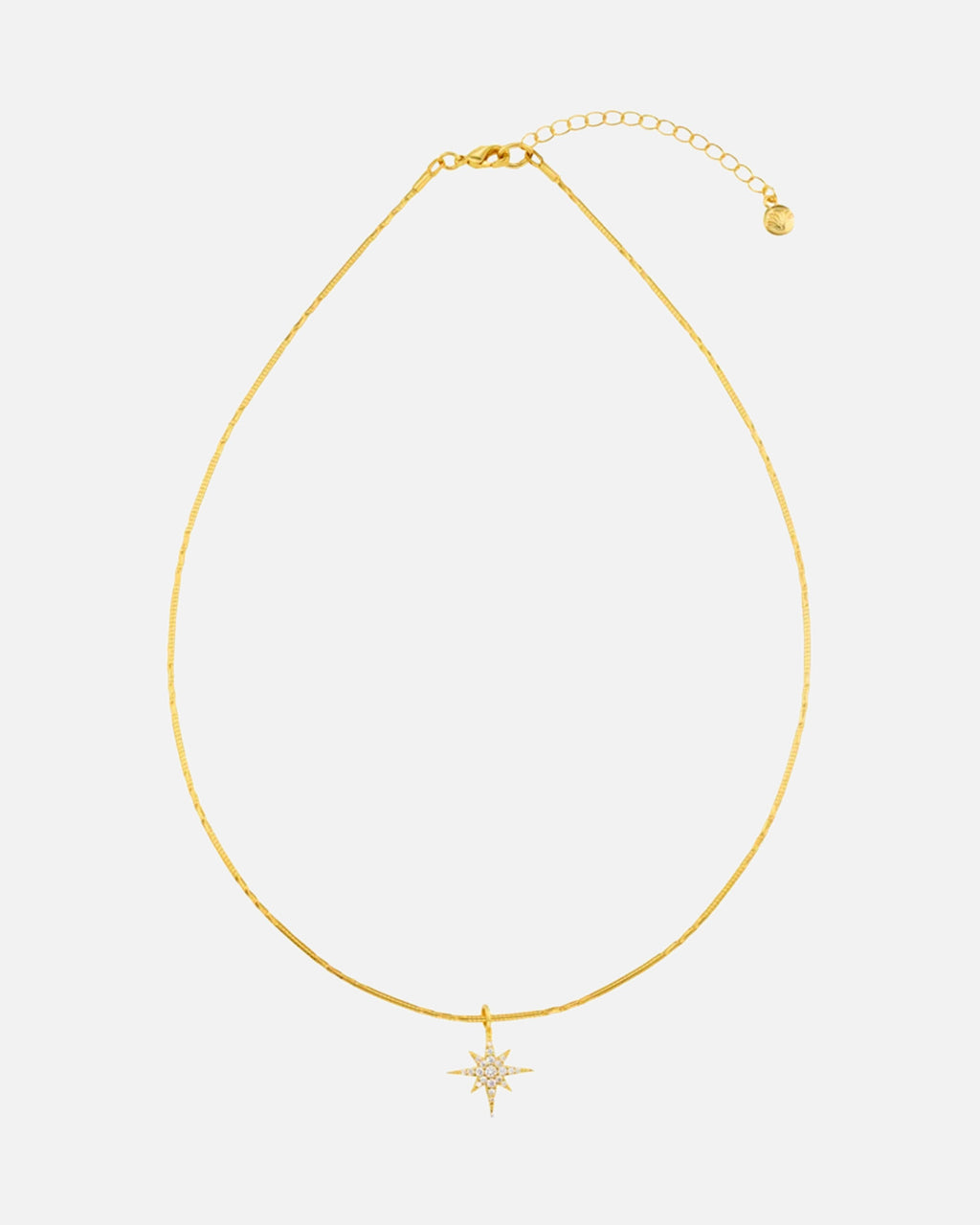 ORELIA Kjede Pave Starburst Torques Choker - Pale Gold