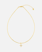 ORELIA Kjede Pave Starburst Torques Choker - Pale Gold