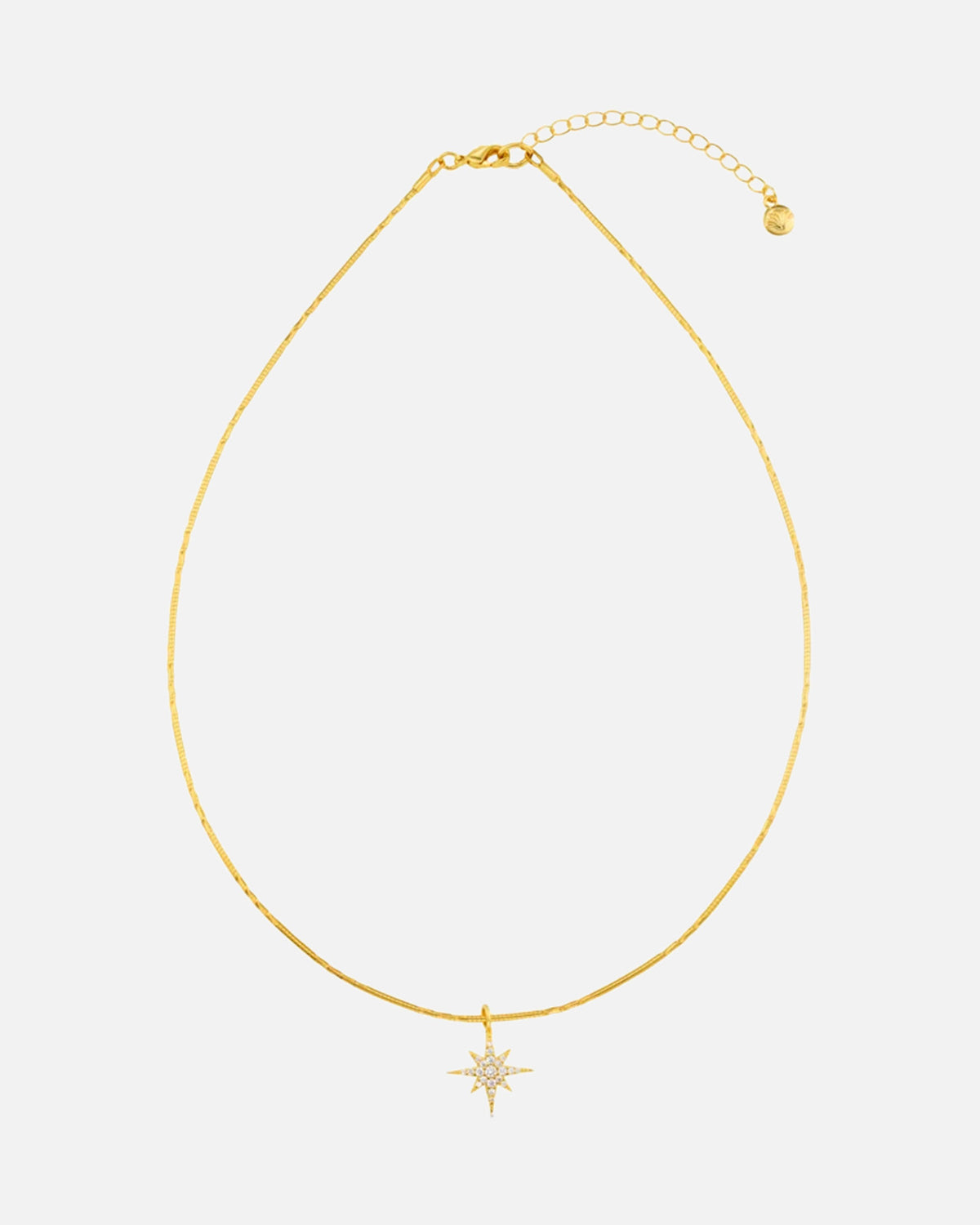 ORELIA Kjede Pave Starburst Torques Choker - Pale Gold