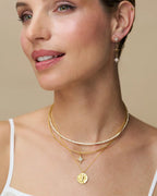 ORELIA Kjede Pave Starburst Torques Choker - Pale Gold