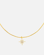 ORELIA Kjede Pave Starburst Torques Choker - Pale Gold