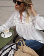 FLOYD Bluse Demi Wave - Offwhite