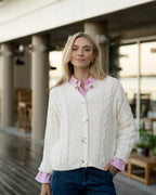 FLOYD Strikket Cardigan Rylee - Offwhite