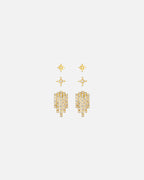 ORELIA Øredobber Stardust & Waterfall 3pk Earring Pack - Pale Gold