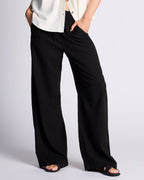 JDY Linbukse Say HighWaist Linen Wide Pant - Black