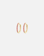 Emilia by Bon Dep Øreringer Medium Hoops - Cerise
