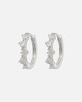 Emilia by Bon Dep Øreringer Mixed Medium Hoops - Silver