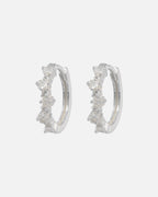 Emilia by Bon Dep Øreringer Mixed Medium Hoops - Silver