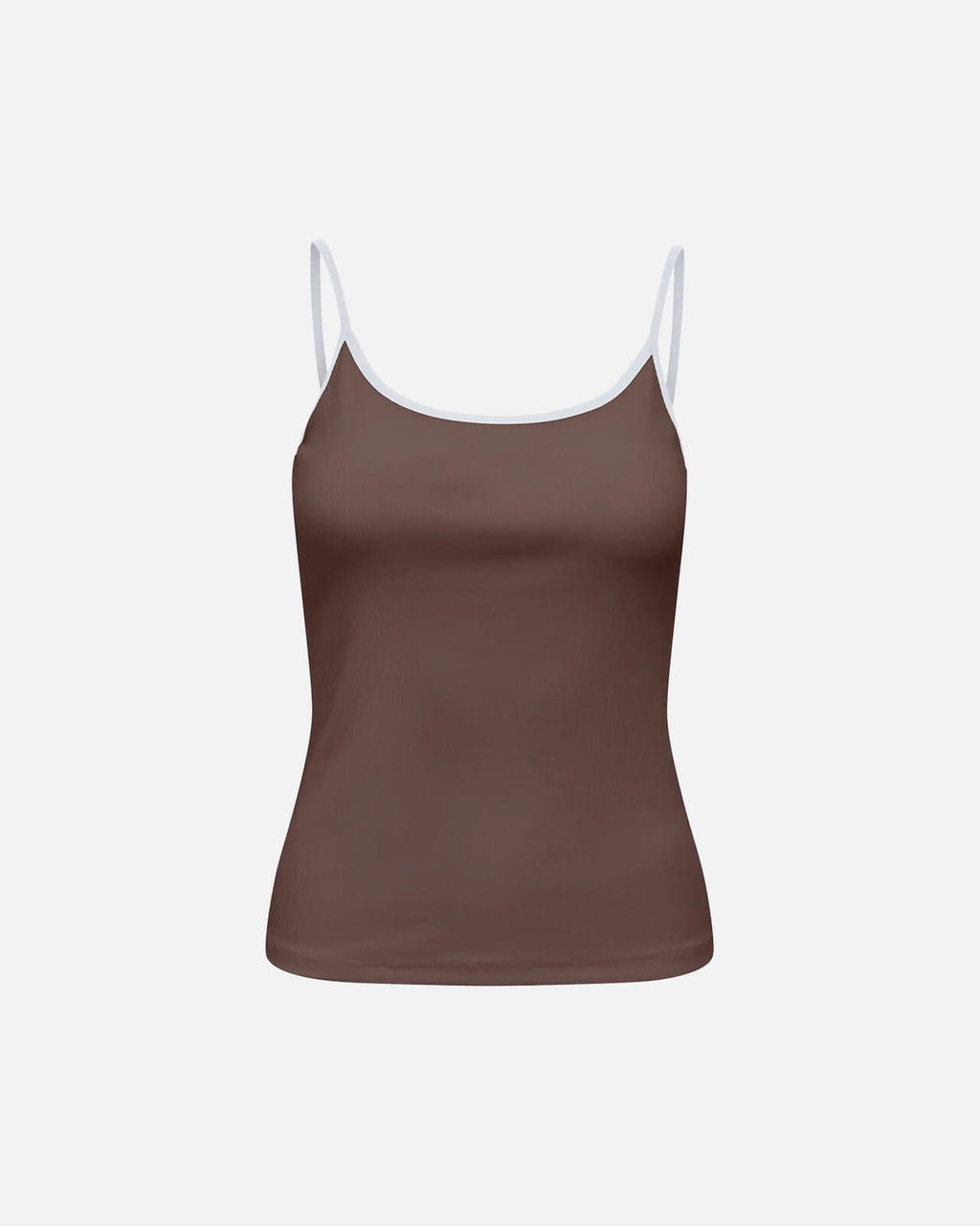 ONLY Singlet Fenja U-neck Strap - Chocolate Martini/ Bright White
