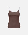 ONLY Singlet Fenja U-neck Strap - Chocolate Martini/ Bright White