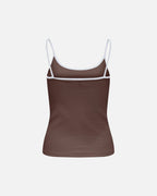 ONLY Singlet Fenja U-neck Strap - Chocolate Martini/ Bright White