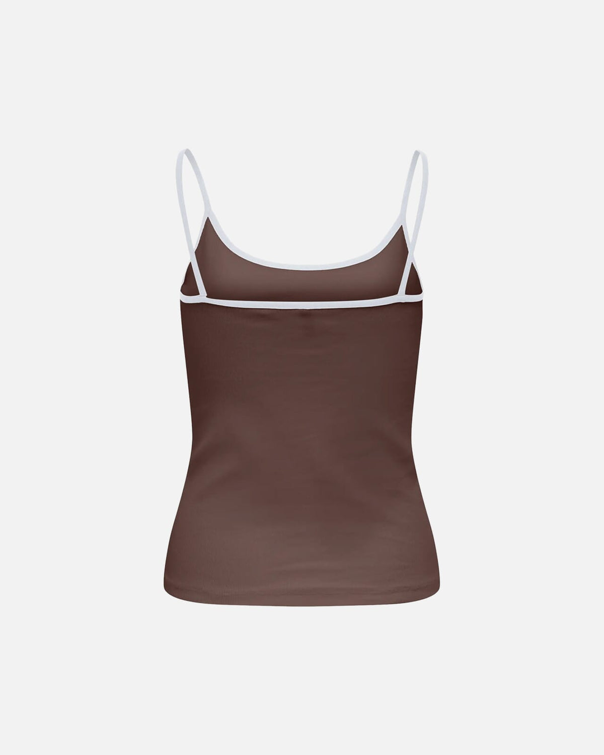 ONLY Singlet Fenja U-neck Strap - Chocolate Martini/ Bright White