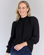 FLOYD Bluse Juliet Uni 2 - Black