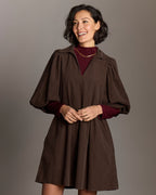 FLOYD Kjole Larina Babycord - Dark Brown