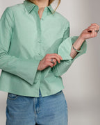 FLOYD Skjorte Cat Cotton - Light Green