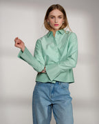 FLOYD Skjorte Cat Cotton - Light Green