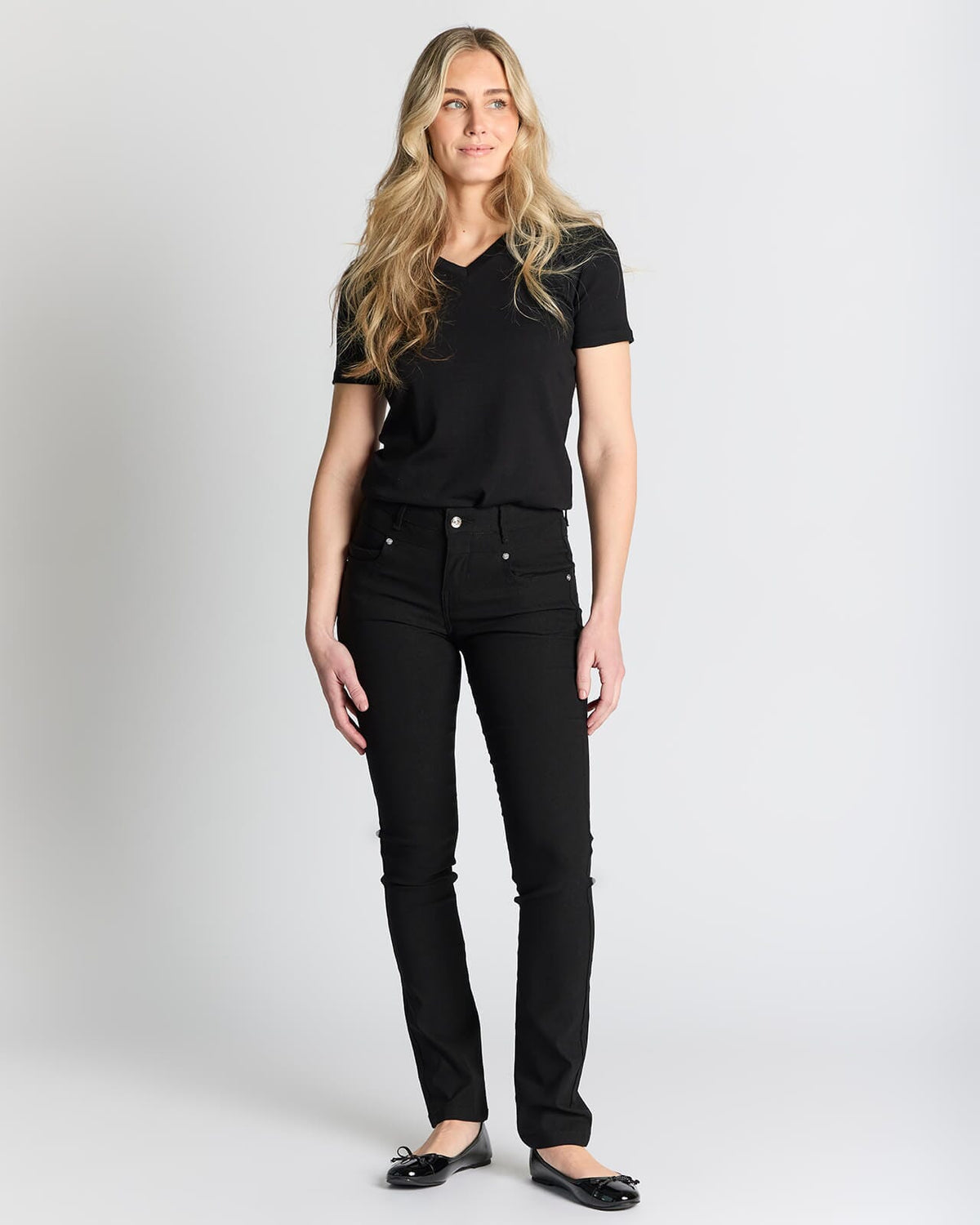 FLOYD Stretchbukse Alea 180A - Black