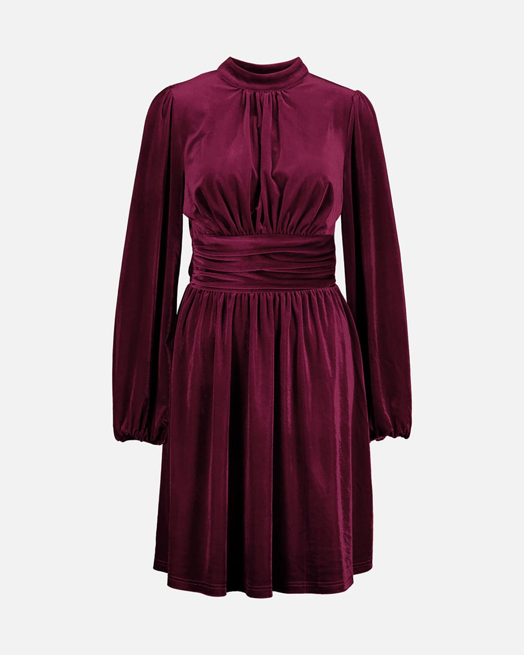 FLOYD Kjole Aliba Velour - Bordeaux