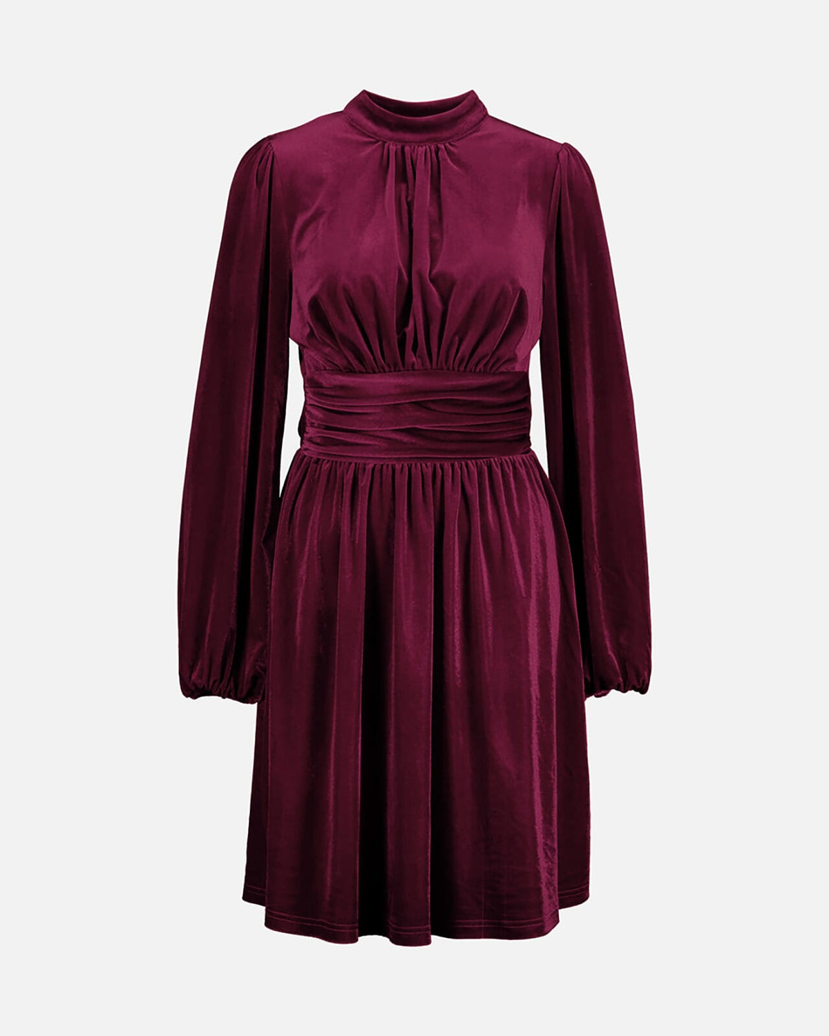 FLOYD Kjole Aliba Velour - Bordeaux